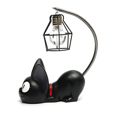 Creative résine Kiki chat Animal veilleuse, ornements décoration de la maison cadeau petit chat pépinière lampe respiration LED veilleuses