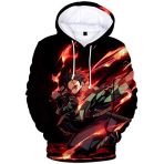 OLIPHEE Homme 3D Sweat Sweater avec Capuche Pull Imprimé Anime Occasionnel Hoodies Couple Manches Longues(006,XS)