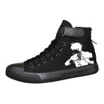 WANHONGYUE Gintama Anime Unisexe Chaussures en Toile à Lacets Baskets de Mode Sneakers Plimsolls 41 EU Noir 2