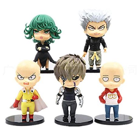 Lot de 5 figurines One Punch Man – Anime Saitama Action Figure Tornado Anime Figure Jouets Genos Toy Statues PVC Anime One Punch Man Model Statue...