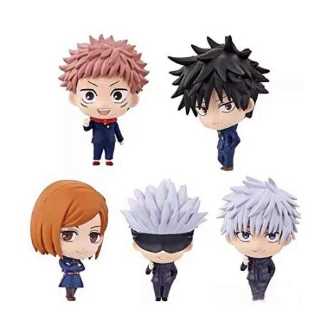 Tongyundacheng Lot de 5 Figurines d'action Gojo Satoru Itadori Yuji Ryomen Sukuna modèle d'anime Fushiguro Megumi Kugisaki Nobara Figurines Statue...