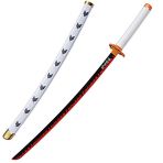 KELEBUE 104cm/80cm, Demon Slayer Cosplay, Rengoku Kyoujurou, Fait Main, Katana, Fans D'Anime, Bois Exquis, éPéEs, Objets De Collection, Cadeaux, ...