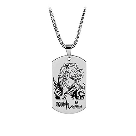 JWCN Anime Collier,Genshin Impact Xiao Cartoons Cosplay Pendentif Chaîne Cadeau Décoration Bijoux Accessoires Unisexe