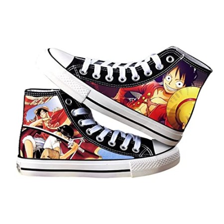 Chaussures One Piece Luffy Zoro Nami Chopper High Top Baskets, d, 37 EU