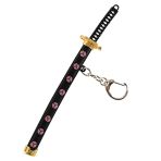 Porte Clef Katana One Piece, Porte Clé Manga, avec Porte Couteau, Cadeaux pour Les Amateurs D'anime (Noir Rose)