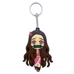 Aurabeam Porte-clés, pendentif motif Nezuko Demon Slayer, anime japonais et manga, Rose