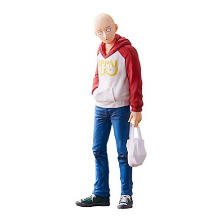 Anime One Punch Man Figure, Saitama Figure 18 cm PVC Modèle Action Figure Jouets Ornements De Bureau À Collectionner Fournitures Cadeau