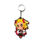 Aurabeam Rengoku Kyojuro Démons Chasseur Demons Slayer Porte-clés Anime japonais & Manga Figurine Pendentif Bague Cadeau, Coloré Rouge Jaune, ta...