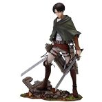 REOZIGN Attaque sur Les Figurines de Titan, Levi Ackerman 1/8 Figure Statue Battle Scene Version Levi 20cm/7.9inch Attack on Titan Levi Figure Stat...