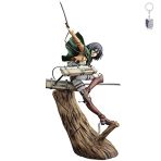 REOZIGN Attaque sur Les Figurines de Titan, Mikasa Ackerman Statue 28 cm / 11 Pouces Fighting Stance Figure Eren Yeager Mikasa Levi Ackerman Collec...