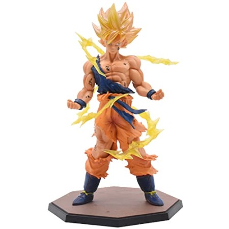 Hilloly Anime Figurine - Figurine Dragon 17 cm - Super Saiyan Goku, Figurine de Collection, Modèle Statue Jouets Desktop Ornements