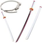 ZTKECO Kanroji Mitsuri Katanas, Jouets Décoratifs D'épée De Ninja D'anime, 75cm/100cm épée De Samouraï en Bois avec Ceinture, Halloween Party...