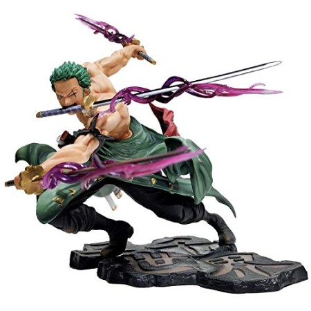 Miotlsy Figurine Zoro, 26cm PVC Zorro Action Statue Cartoon Anime Personnage Rose Enfants Adulte Anime Collection Jouet Table de chevet Voiture Sal...