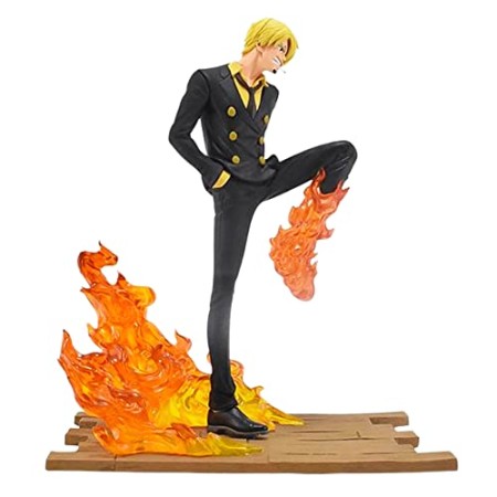 Hilloly Figurines de Sanji, Anniversaire Cake Topper Figurines Pirate Nautiques King Cake Topper Voiture 1 PCS Convient pour One Piece Sanji Fan