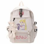 sdfsdfsd Sac à dos Anime Sailor Moon en nylon blanc, style urbain, grande capacité, Blanc 5, taille unique