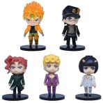 Indorasen Dio Brando Figurine Kujo Jotaro Figurine Kakyoin Noriaki Figurine Giorno Giovanna Figurine Bruno Buccellati Lot de 5 pièces A