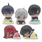 Gooyeh Lot de 6 figurines d'action Blue Lock Chigiri Hyoma/Seishiro Nagi/Bachira Meguru/Isagi Yoichi/Rin Itoshi endormi manga 4,5 cm