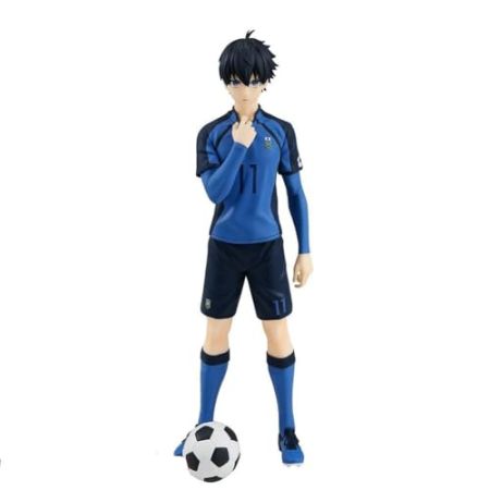 Anjinguang Blue Lock Figure Isagi Yoichi Action Figure Anime Standing Figurine PVC 17 cm Modèle de dessin animé Statue de fête Décoration de bu...