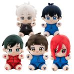 Lot de 5 figurines souples Blue Lock - 22 cm - Coussin en coton Anime Chigiri Hyoma - Seishiro Nagi - Oreiller doux - Décoration de voiture