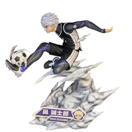 Qiancc Blue Lock Figure Seishiro Nagi Figurine Anime Figurine 21 cm PVC Modèle Figure Décoration Maison Cadeaux de Collection pour Les Fans