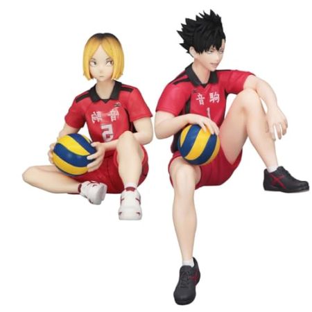 Zhongkaihua Haikyuu Figurine Kenma Noodle Stopper Figure PVC Modèle Kuroo Tetsurou assis Anime Statue Statue Ornements de bureau